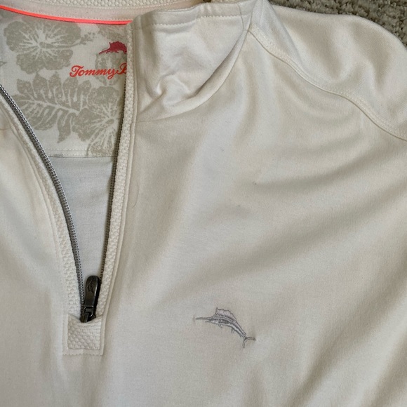 CLASSIC CREAM ZIP UP MOCK NECK SWEATER - Picture 14 of 14